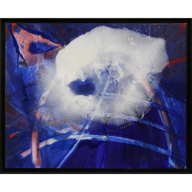 Textile Rene Duvillier, Arc en Ciel Abstract Expressionist French Oil Painting Nouvelle École d'Paris, 1990 For Sale - Image 7 of 15
