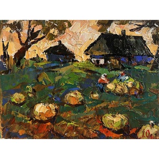 Oil Painting Autumn Vegetable Gardens Oleksiy Ivanyuk For Sale