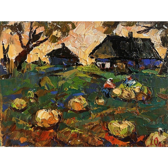 Oil Painting Autumn Vegetable Gardens Oleksiy Ivanyuk For Sale