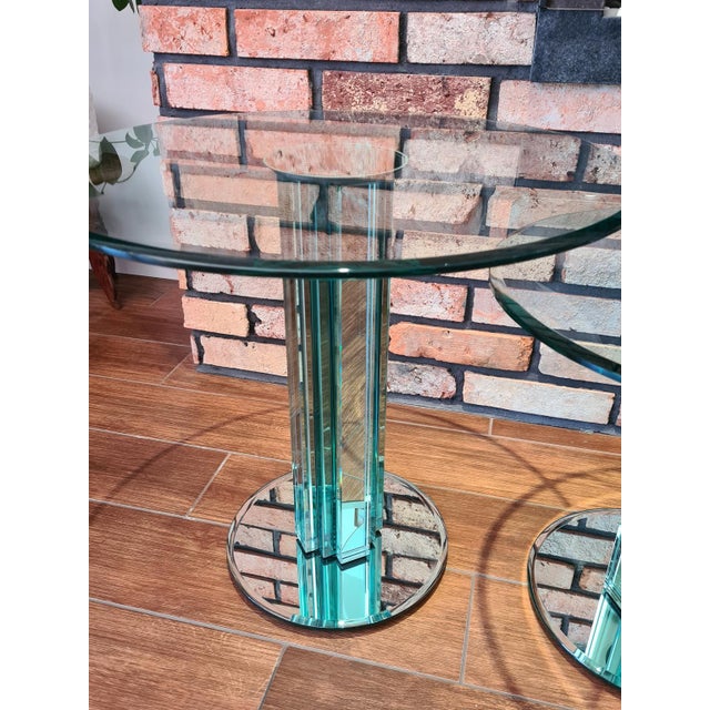 Glass Side Tables by Luigi Massoni for Gallotti & Radice, Italy, 1970s, Set of 2 For Sale - Image 11 of 14