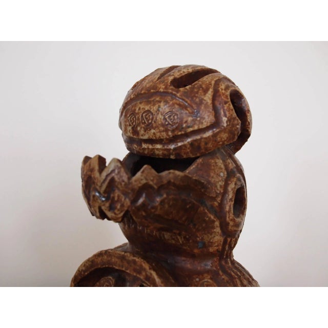 Mid 20th Century Mid-Century Modern Ceramic Studio Pottery Totem Sculpture For Sale - Image 5 of 11