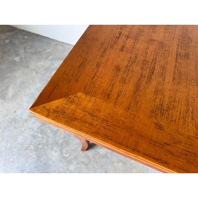 Italian Guido Zichele for Bloomingdale’s Walnut & Maple Extendable Dining Table For Sale - Image 12 of 12