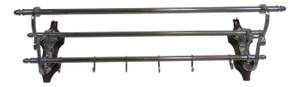 Art Deco Chrome Plated Wall Coat Rack with Six Hooks, 1930s