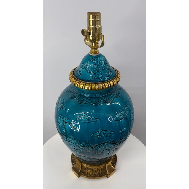 Early 20th Century Dragon Lamp With Ormolu Mounts For Sale - Image 10 of 18