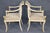 William Switzer Pair Hollywood Regency Style Painted and Gilt Armchairs by William Switzer For Sale - Image 4 of 16