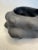 Mid 20th Century Abstract Modern Studio Art Black Pottery Planter For Sale - Image 5 of 9
