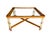Vintage Faux Bamboo Brass & Glass Coffee Table | Hollywood Regency Chinoiserie Cocktail Table | Campaign Style Designer...