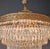 Metal Antique Art Deco Neoclassical Brass and Crystal Chandelier Plafonnier Ceiling For Sale - Image 7 of 9
