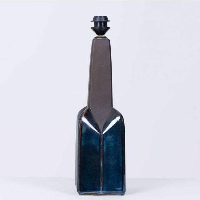 1960s Lamps with New Silk Blue Lampshade by René Houben for Soholm, 1960s, Set of 2 For Sale - Image 5 of 8