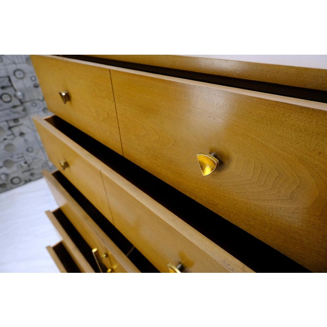 Mid-Century Modern Floating Base 5 Drawers High Chest Dresser For Sale - Image 6 of 13