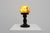 French Art Deco Table Lamp with Multicolored Spatter Glass Shade and Black Glass Base, 1920s For Sale - Image 3 of 12