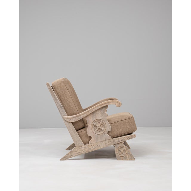 20th Century French Oak Armchair With Upholstered Seat And Back For Sale - Image 17 of 18