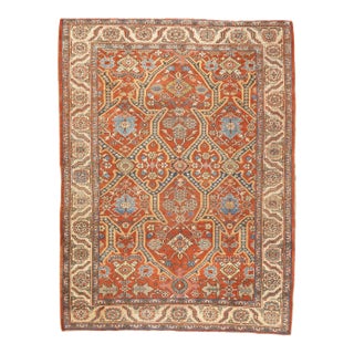 Late 18th Century Antique Persian Heriz Rug 7'9'' x 10'5'' For Sale