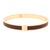 Gold Vintage Hermes Paris Kawaii (Rose) Gold Plated & Epsom Leather Bangle Bracelet For Sale - Image 8 of 12