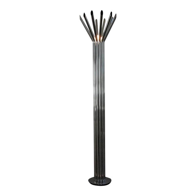 George Kovacs Chrome Tubular Floor Lamp For Sale