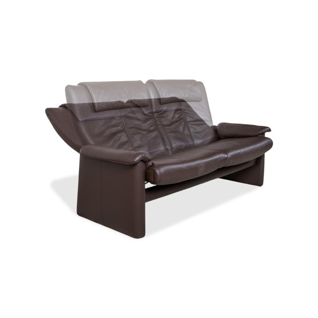 Modern Two-Seater Leather Sofa from Erpo Milano For Sale - Image 3 of 11