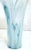 Aqua Tall 15.5” Vintage Italian Blown Glass Fazzoletto Lily Vase – Aqua Alabastro Swirl For Sale - Image 8 of 14