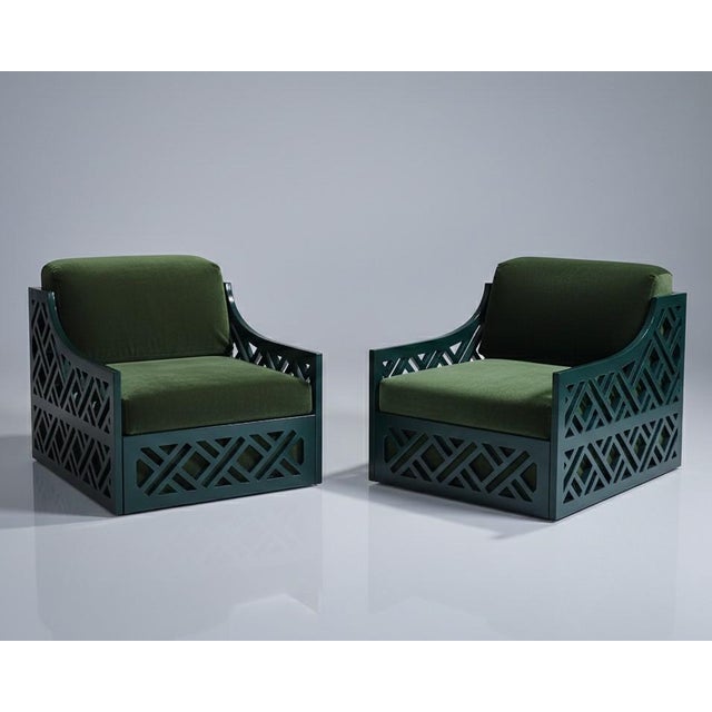 Wood Vintage Armchairs from Vivai Del Sud, 1970s, Set of 2 For Sale - Image 7 of 7