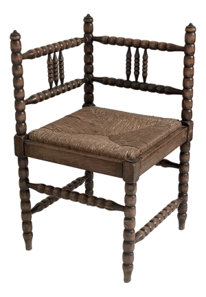 Corner Chair in Turned Wood, 1930s