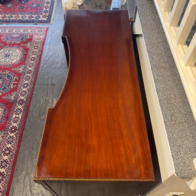 Traditional 1940s Vintage Berkey and Gay Crotch Mahogany Desk For Sale - Image 3 of 11
