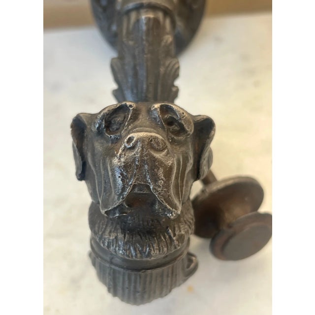 19th Century 19th Century French Door Knocker With Dog For Sale - Image 5 of 13