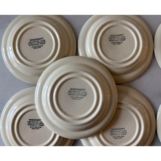 Off-white Mid 20th Century Small J&g Meakin Plates From Staffordshire - Set of 10 For Sale - Image 8 of 10