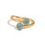 Radiant Duo Turquoise Gold Adjustable Ring, Size 8 For Sale - Image 9 of 9