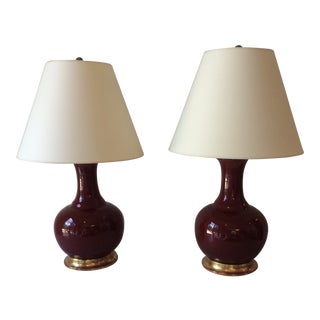 Christopher Spitzmiller Ridged Single Gourd Lamps- a Pair For Sale