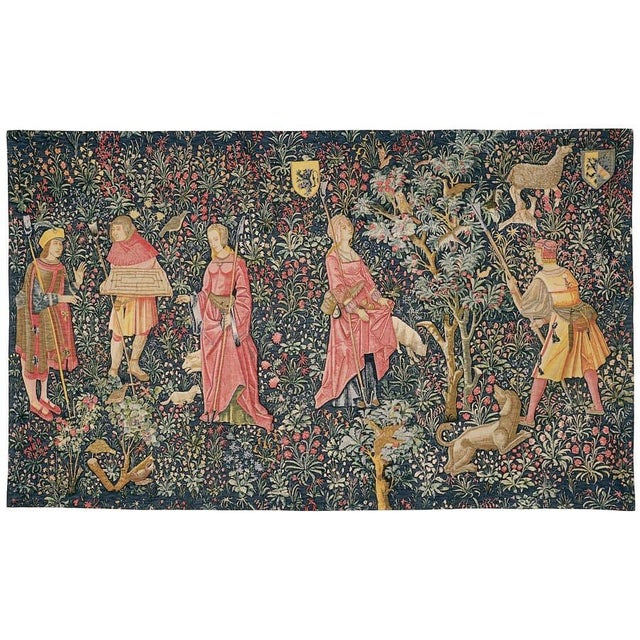This is an early sixteenth century tapestry, originally woven circa 1510, from the Loire Valley Workshops in France. It is...
