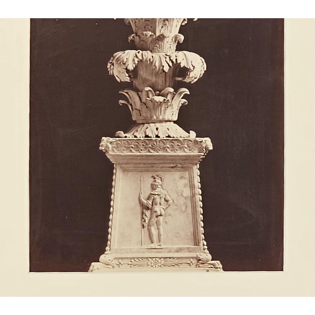 Neoclassical Grand Tour Photograph of Pedestal, Italy Circa 1870 For Sale - Image 3 of 4