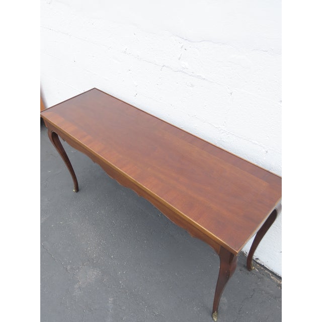 French Long Narrow Console Entry Library Table 6579 For Sale - Image 15 of 16