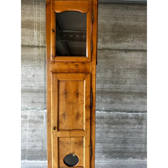 Antique Early 19th Century French Cherrywood Grandfather Clock Case For Sale - Image 6 of 18