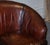 Animal Skin Art Deco Hand Dyed Whiskey Brown Suite Sofa, Armchairs and Ottomans, 1920s, Set of 5 For Sale - Image 7 of 18