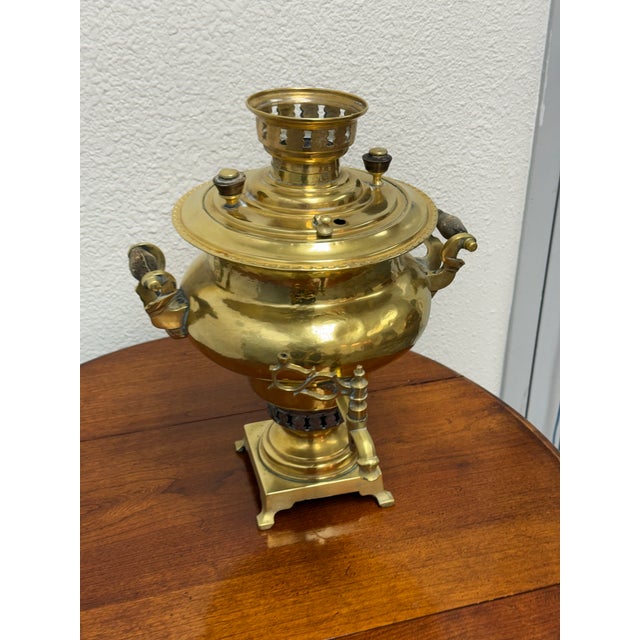 Brass Russian Brass Samovar, Antique For Sale - Image 8 of 12
