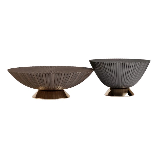Goathi Coffee Table by Alma De Luce, Set of 2 For Sale
