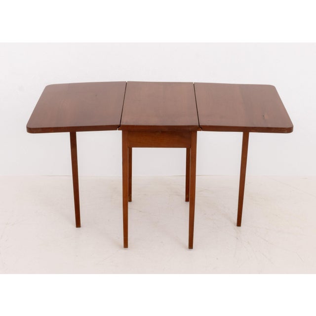 Mid-Century Modern American Mid-Century Modern Diminutive Mahogany Drop-Leaf Table For Sale - Image 3 of 8