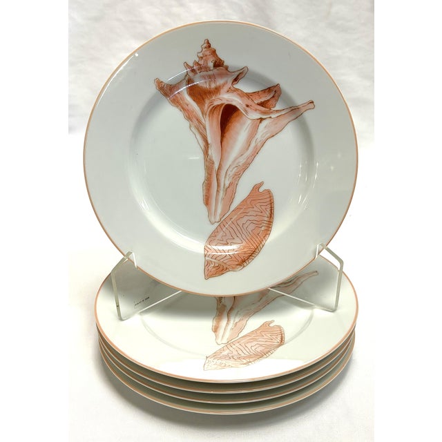 Vintage Fitz & Floyd Japan 'Coquille' Ceramic Salad Plates- Set of 5 For Sale - Image 13 of 13