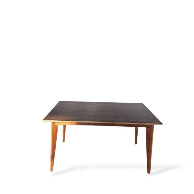 Wood Mid-Century Rectangular Walnut Dining Table with Tapered Legs, 1960s For Sale - Image 7 of 12