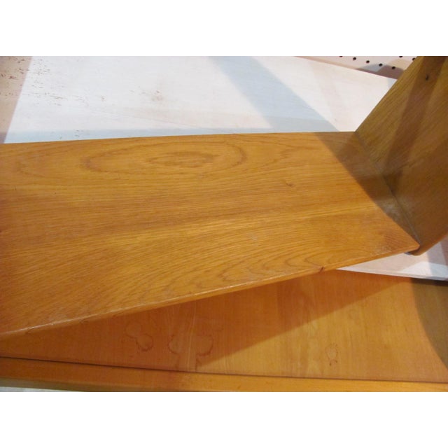 Hans J. Wegner Oak Hanging Bookshelf for Ry Mobler Attributed 1950s For Sale - Image 9 of 10