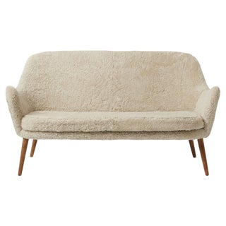 Dwell Two-Seater Sofa in Sheepskin Moonlight by Warm Nordic For Sale