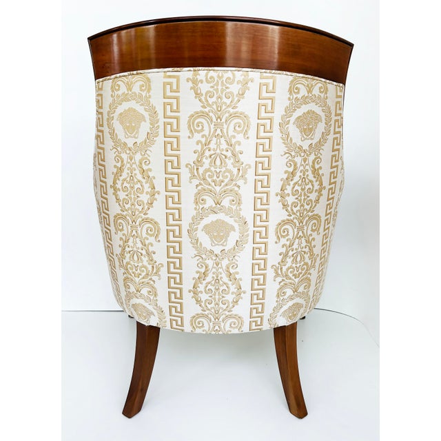 Late 20th Century "Elena" Italianate Biedermeier-Style Chair by Gianni Versace Home With Medusa For Sale - Image 5 of 12
