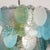 Modernist Hand-Blown Murano 7-Tier Textural Disc Chandelier in Mixed Aquamarine For Sale - Image 12 of 12