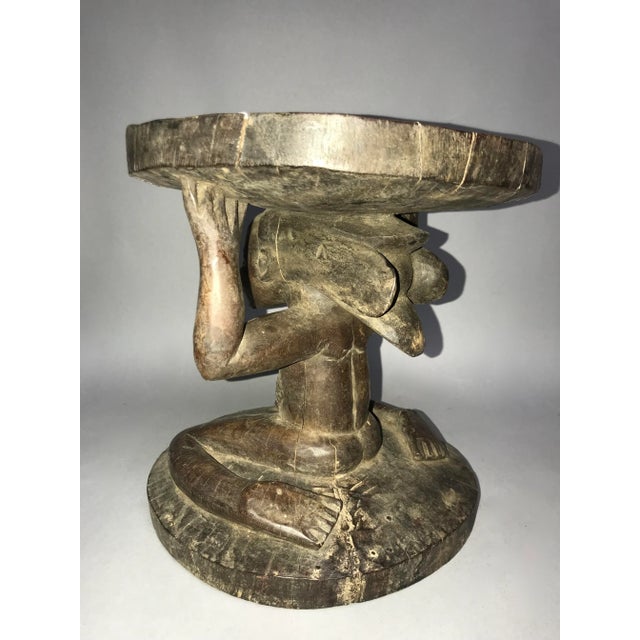 African Art Luba Female Caryatid Stool For Sale - Image 10 of 11