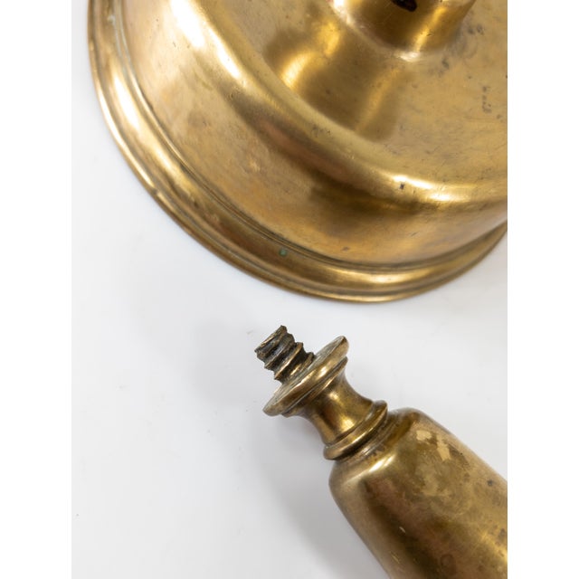 17th Century Spanish Baroque Dome Top Brass Bronze Candlestick For Sale - Image 11 of 11