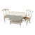 Pottery Barn Shayne Drop Leaf Table + Pair of Napoleon Side Chairs, Set of Three For Sale