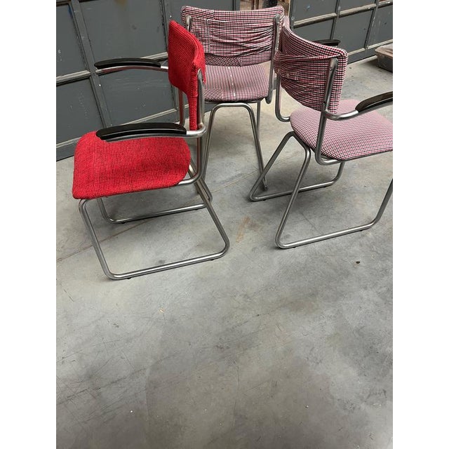 Metal Vintage Cantilever Chairs, Set of 3 For Sale - Image 7 of 14