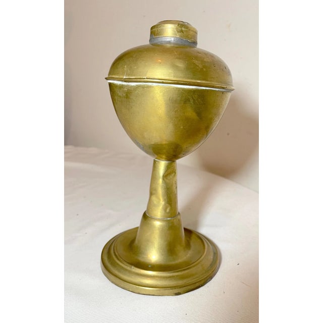 Rare Antique 18th Century Brass Figural Whale Oil Lamp 1700's Weighted Bottom For Sale In New York - Image 6 of 6