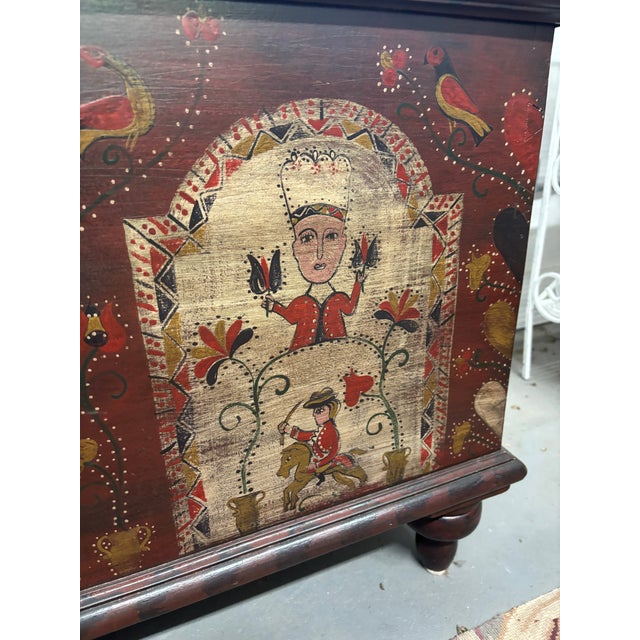 Pennsylvania Dutch Style Blanket Chest by Kathy Graybill For Sale - Image 9 of 14
