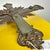 Altar Crucifix in Wood and Metal For Sale - Image 3 of 12