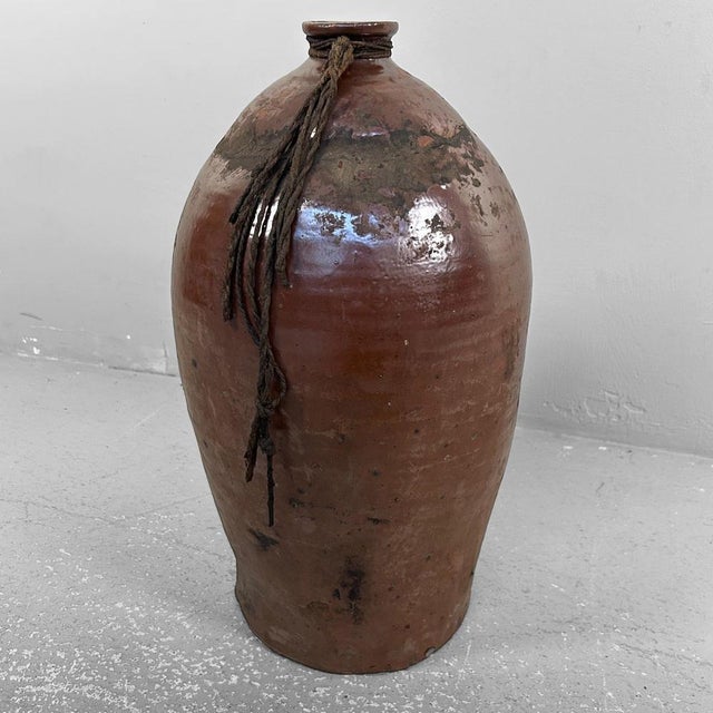 Elegantly shaped storage jar from Czechia, dated between 1850-1900. Dimensions: height 51 cm, diameter 25 cm. This type of...